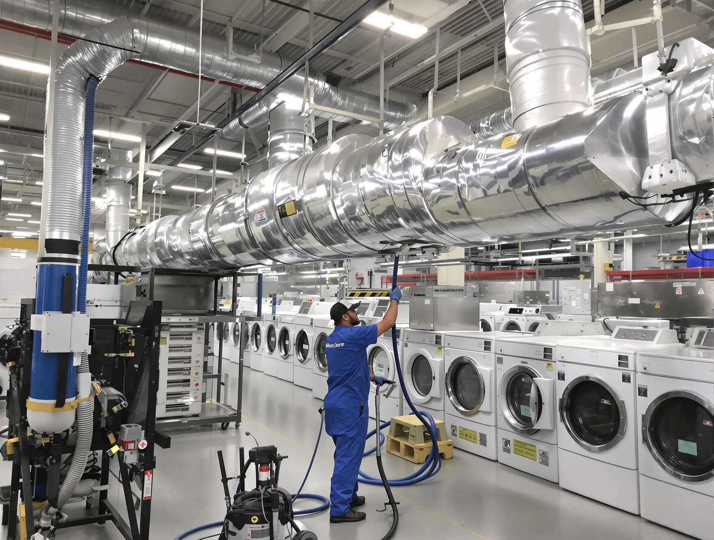 Glen Allen Dryer Vent Cleaning team performing heavy-duty industrial dryer vent cleaning in Glen Allen