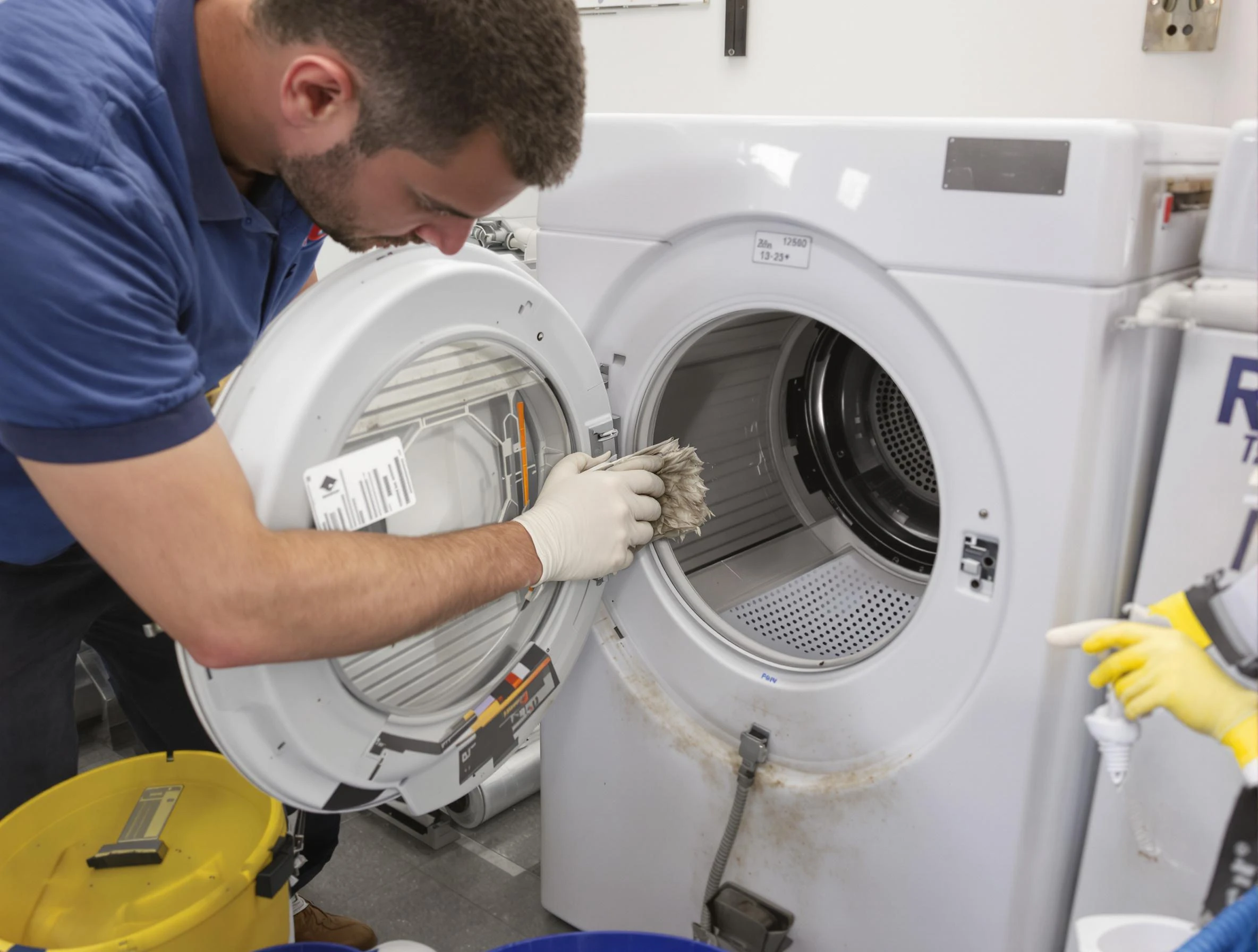 Glen Allen Dryer Vent Cleaning specialist performing detailed lint trap cleaning service in Glen Allen